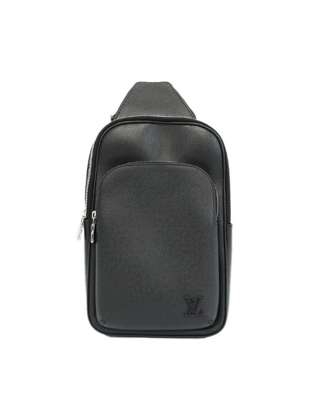 Louis Vuitton Ten Avenue Sling Bag Taiga Leather Black Silver - Picture 1 of 10